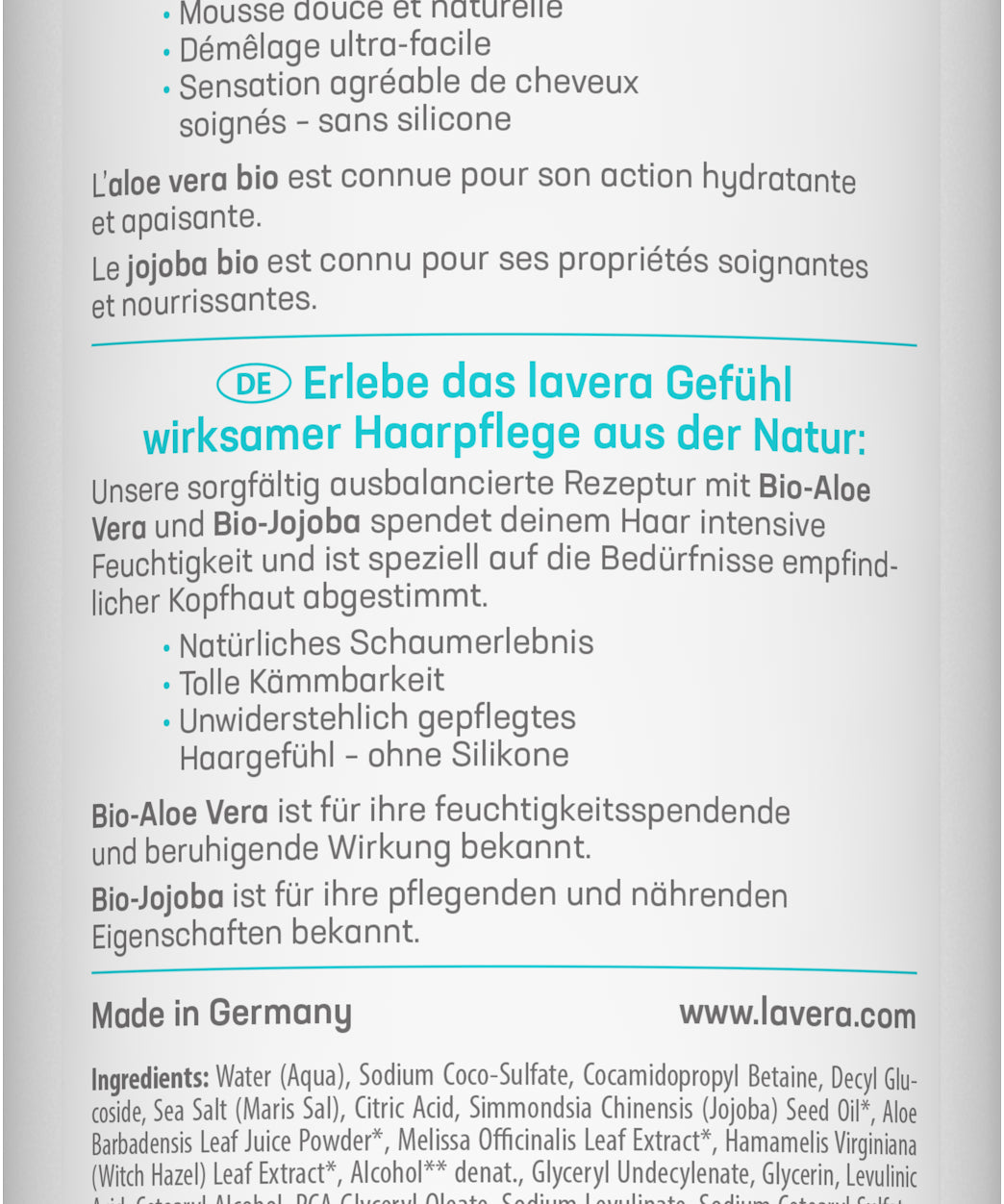 lavera basis sensitive Pflegeshampoo Feuchtigkeit