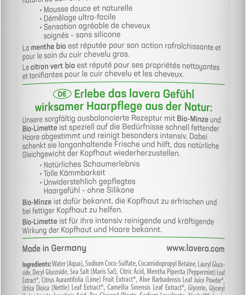 lavera Shampooing Soin Fraîcheur & Équilibre