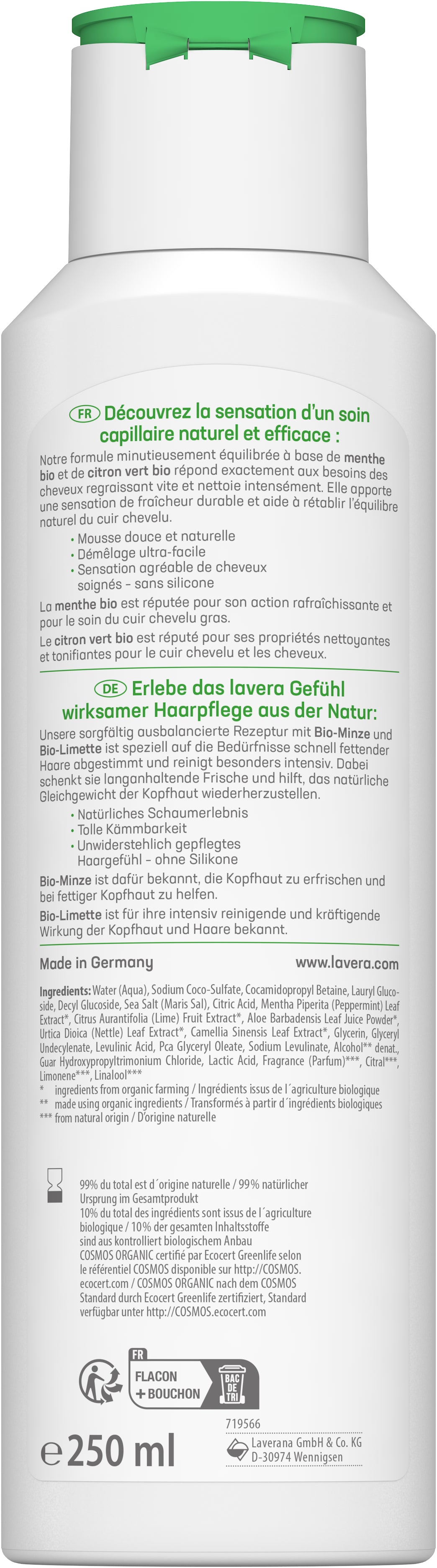 lavera Shampooing Soin Fraîcheur & Équilibre