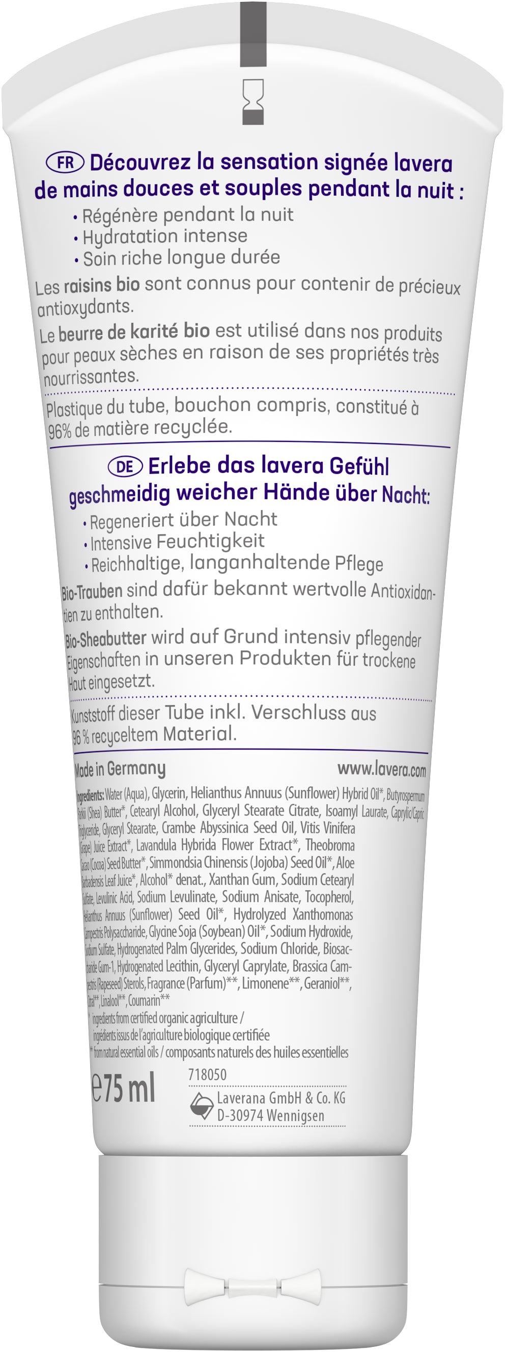 lavera Bonne Nuit Crème et Masque Mains 2-en-1