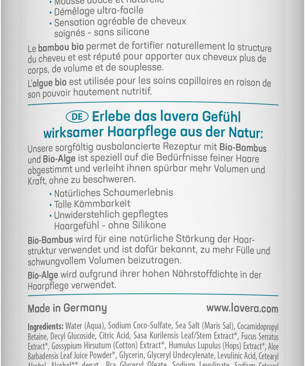 lavera Pflegeshampoo Volumen & Kraft