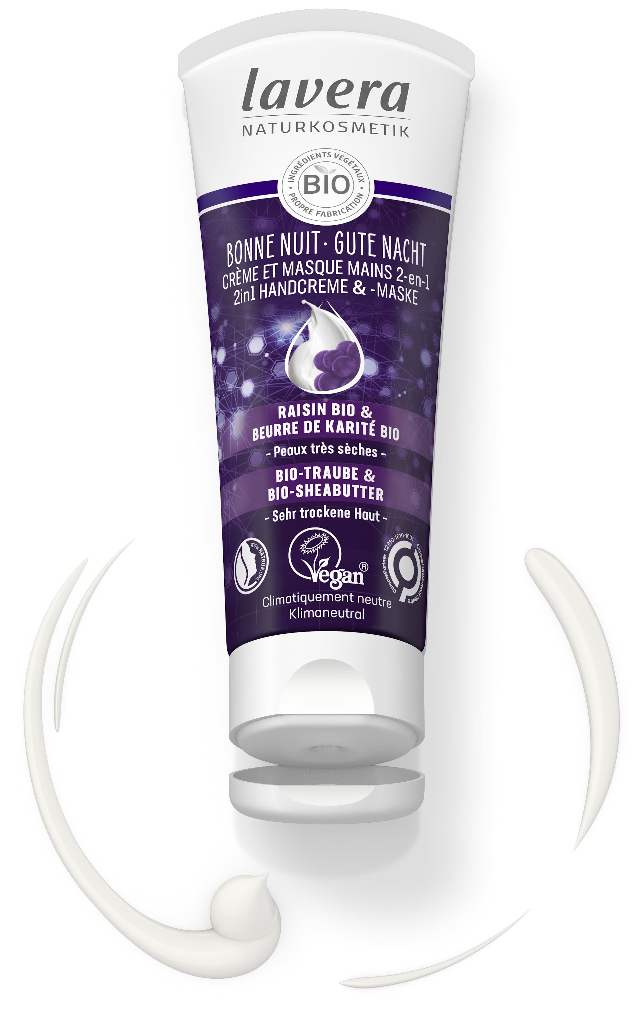 lavera Bonne Nuit Crème et Masque Mains 2-en-1