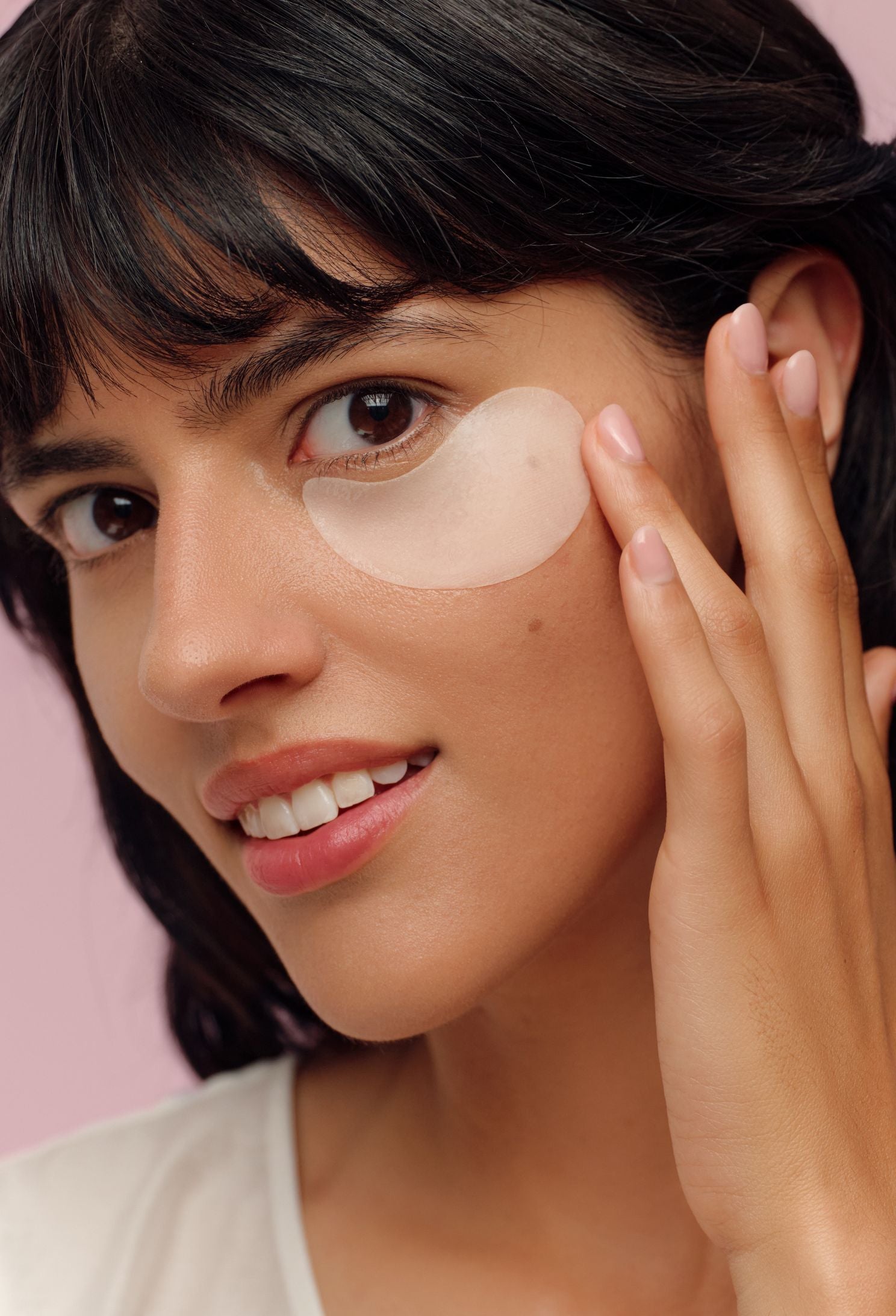 lavera Eye Patches Calm & Refresh durante l'applicazione