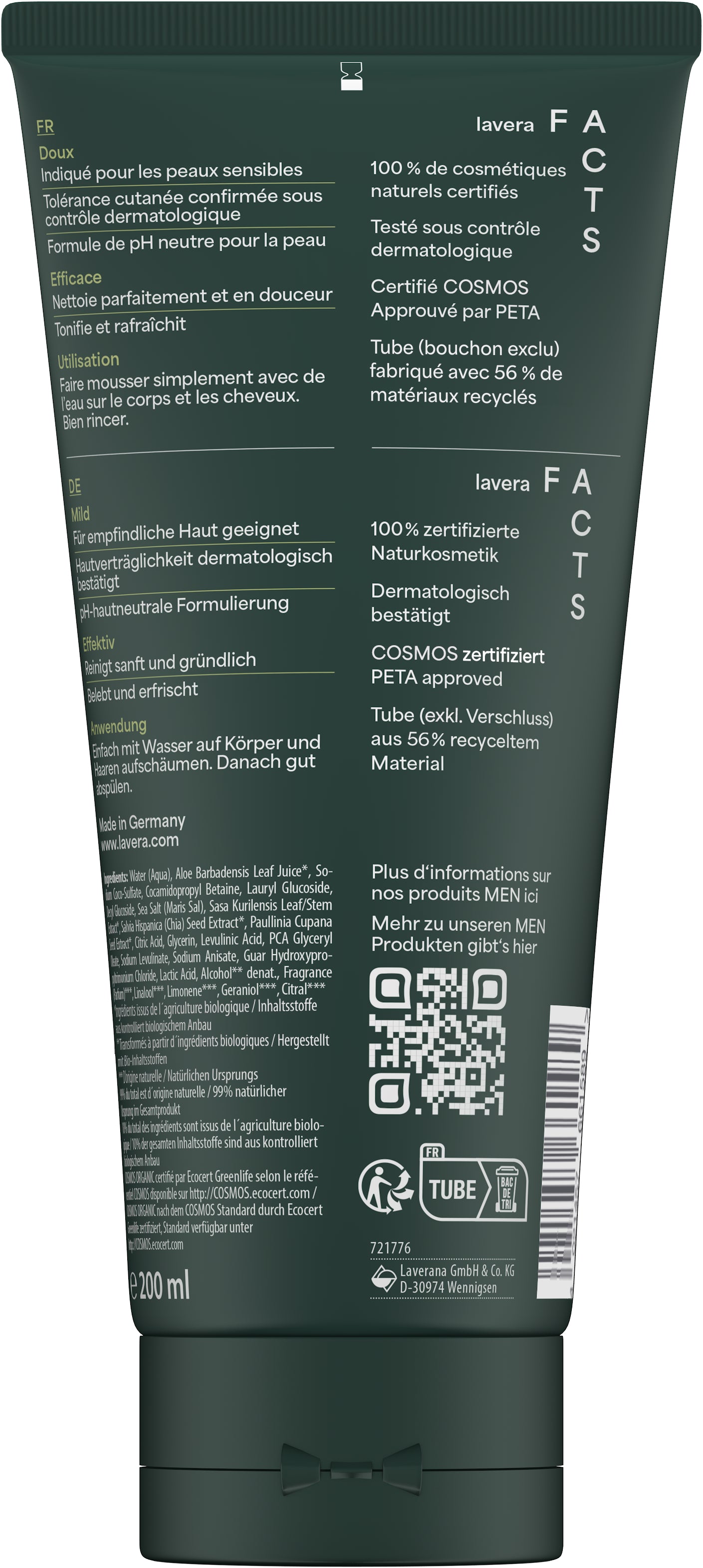lavera Men sensitive 3in1 Duschgel
