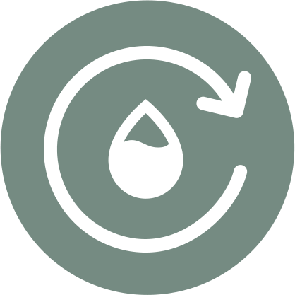 Icona Refill su sfondo verde