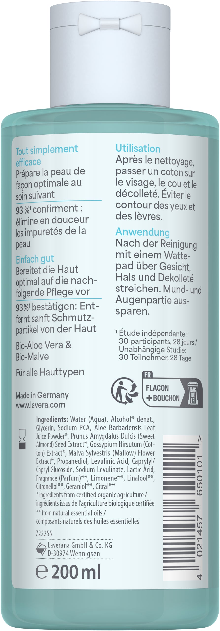 lavera basis sensitive Lotion tonique soin doux