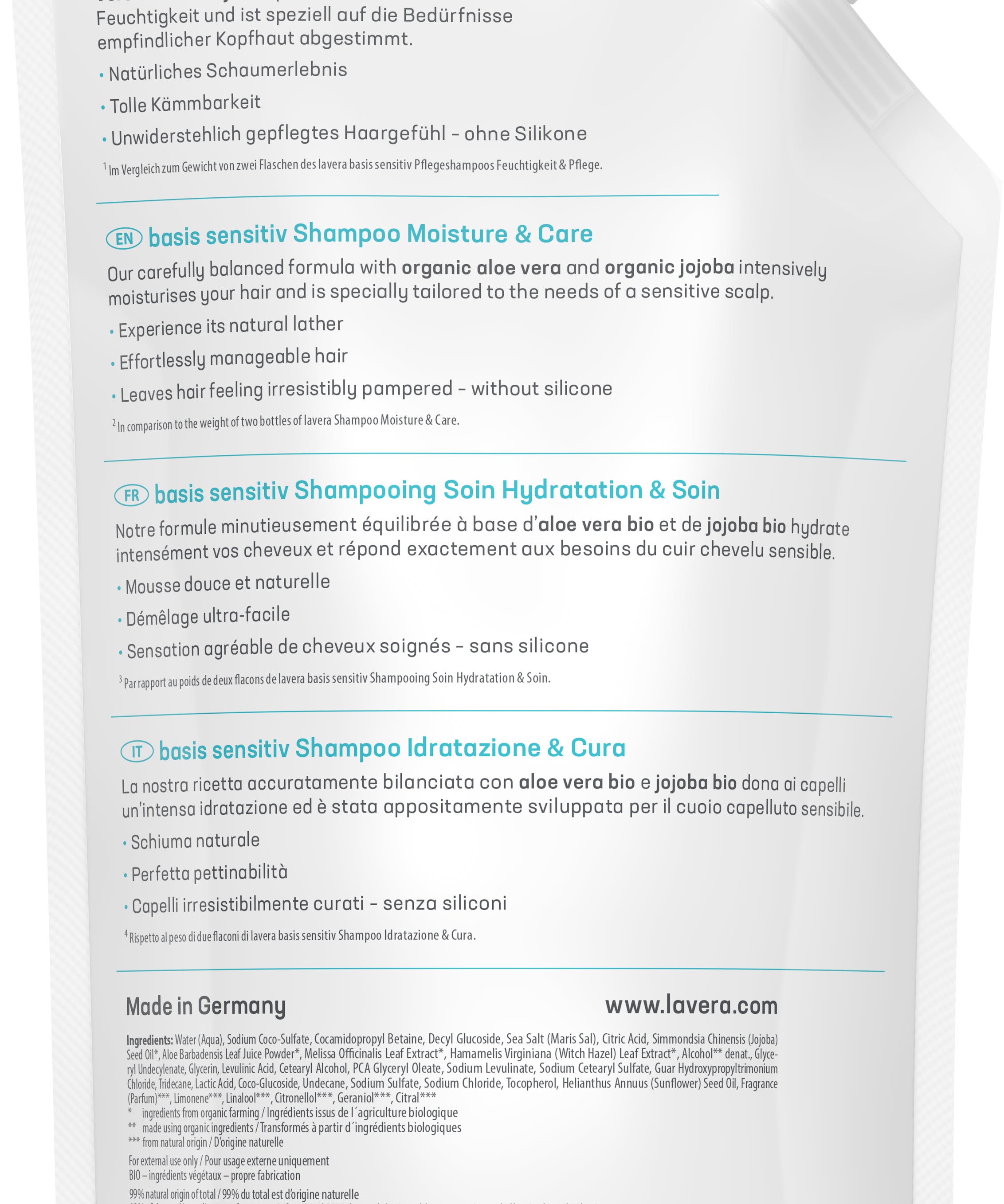 lavera Ricarica basis sensitive Shampoo Idratazione & Cura