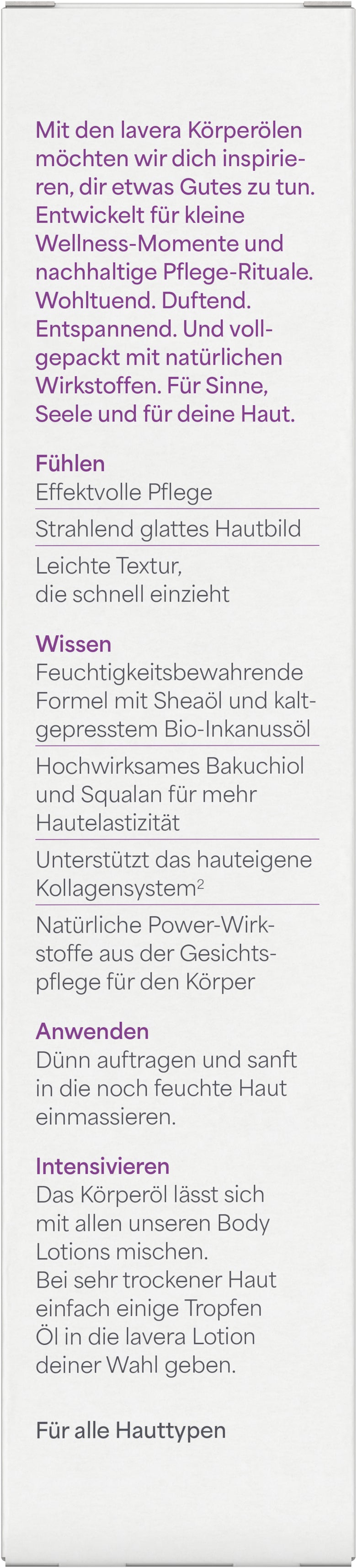 lavera Beauty huile corps