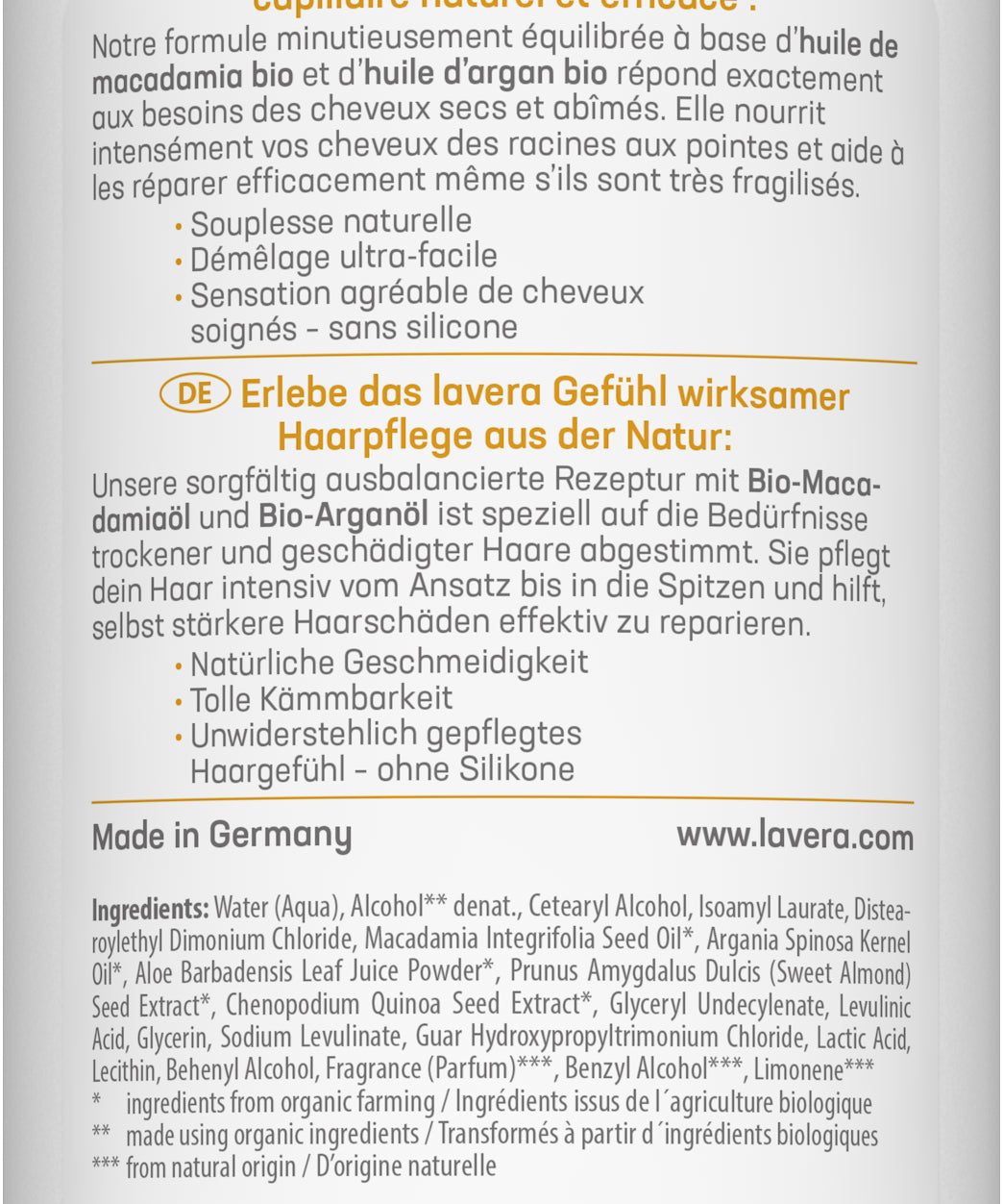 lavera Après-Shampooing Réparation & Soin profond